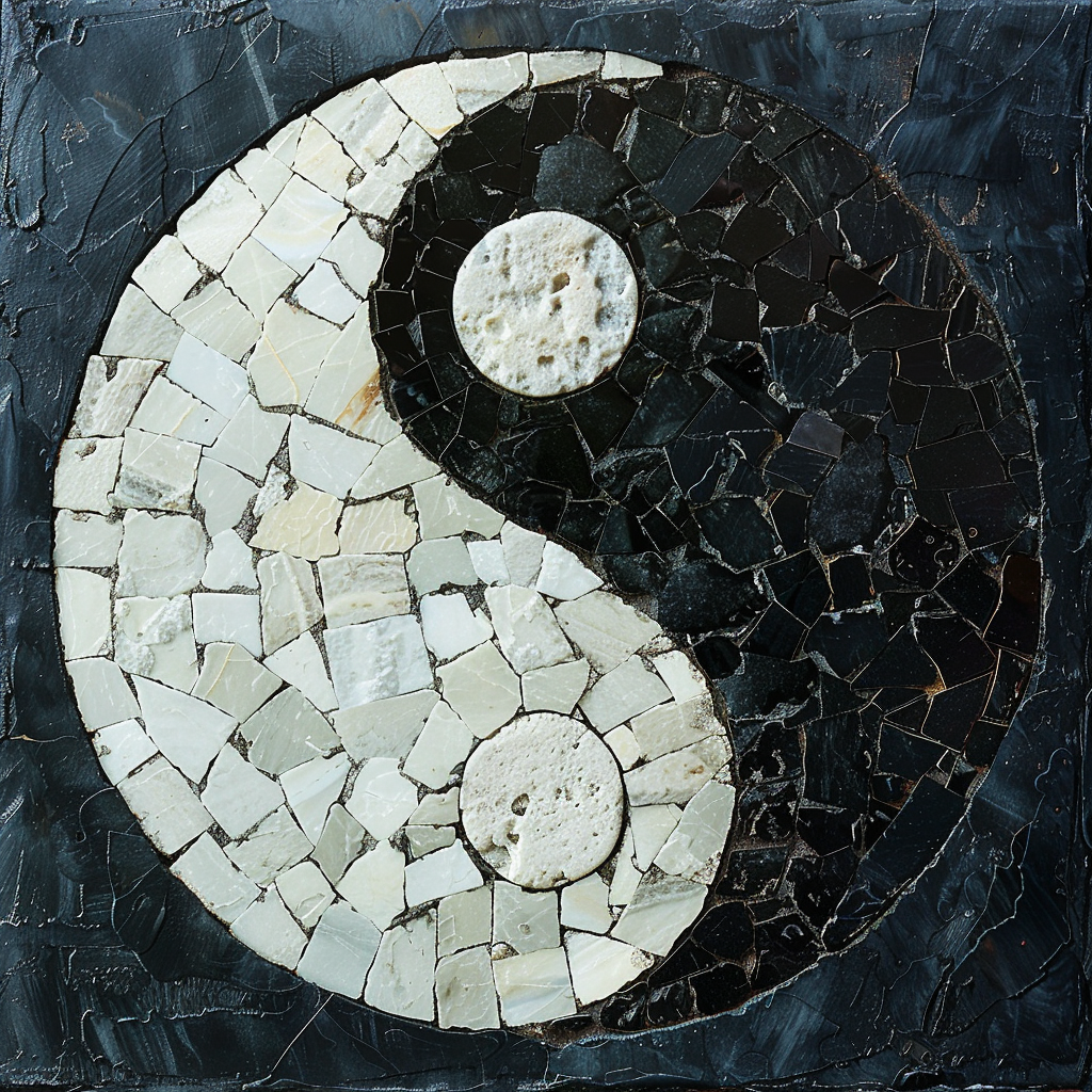 an abstract illustration of yin yang