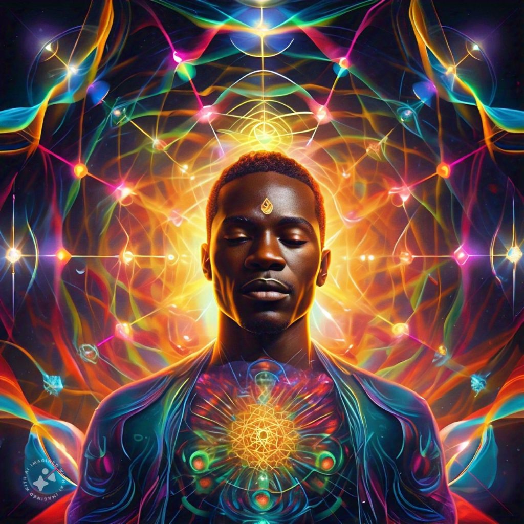 An energy field surrounding a person engaged in the act of manifestation.