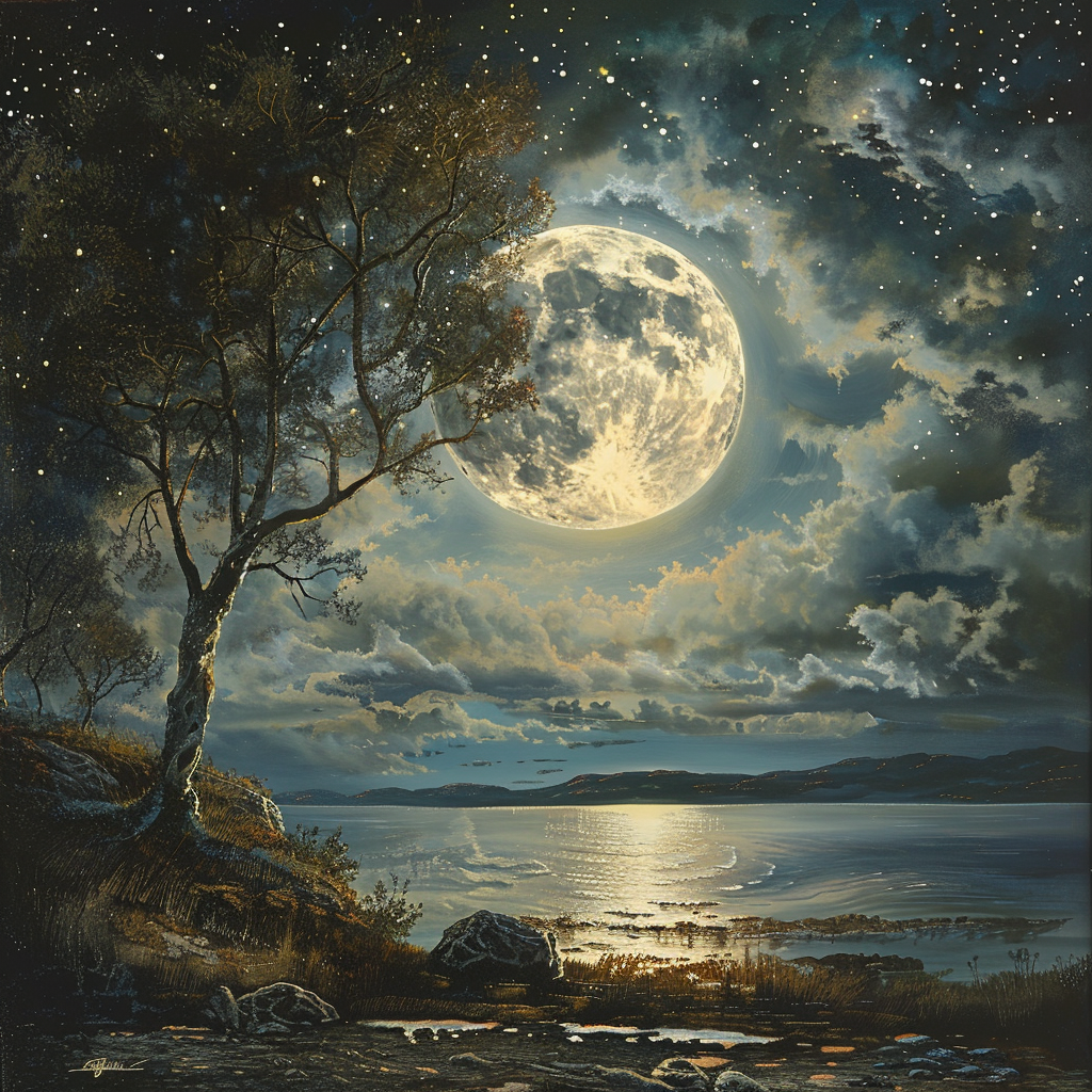 a depiction of the full moon