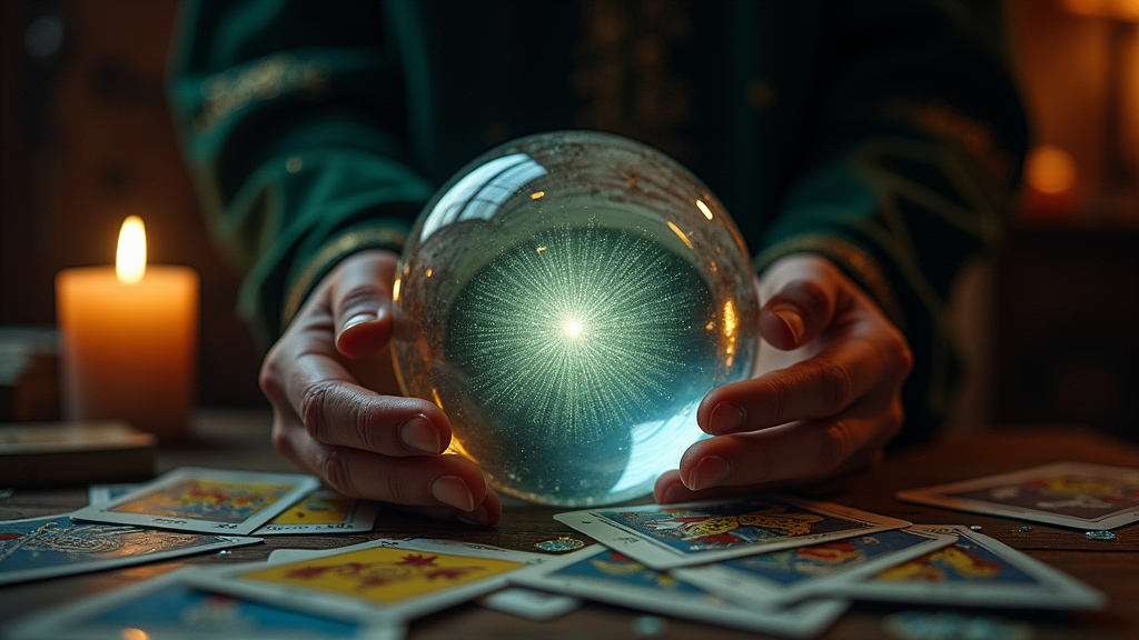 photo of a fortune tellers hands