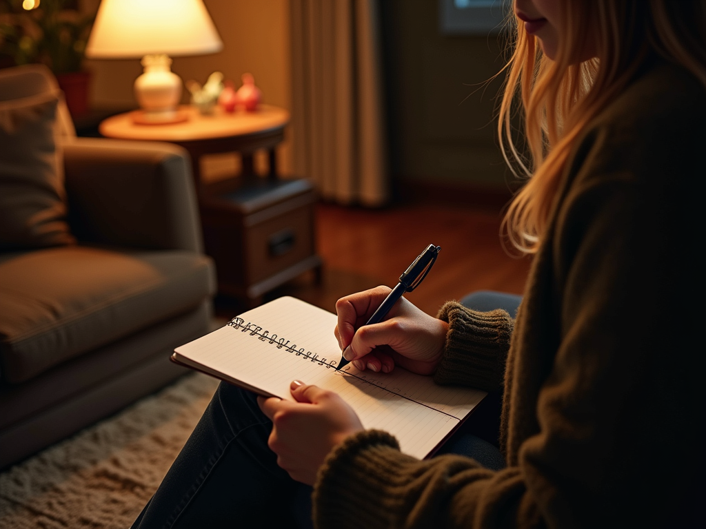 photo of a person writing their dreams