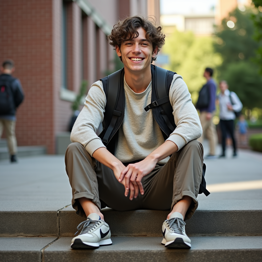 Nonbinary student layering vest and overshirt for a comfortable, affirming look.