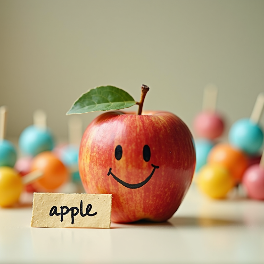 Fun school lunch idea with smiley fruit and a sweet lunchbox note.
